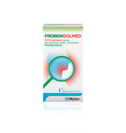 FROBENGOLMED 8,75 MG SPRAY PER MUCOSA ORALE 1 FLACONE HDPE DA 15 ML/88 EROGAZIONI CON POMPA DOSATRICE