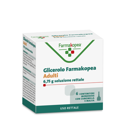 GLICEROLO FARMAK ADULTI 6,75 G SOLUZIONE RETTALE 6 CONTENITORI MONODOSE CON CAMOMILLA E MALVA