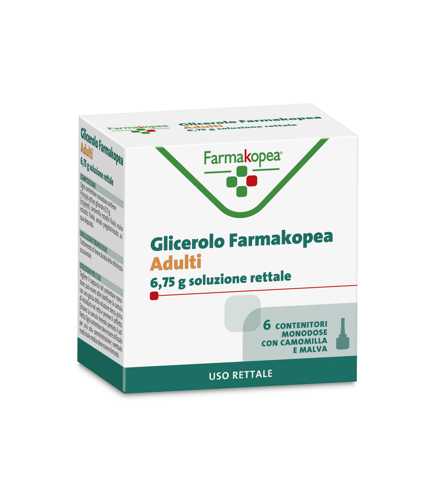 GLICEROLO FARMAK ADULTI 6,75 G SOLUZIONE RETTALE 6 CONTENITORI MONODOSE CON CAMOMILLA E MALVA
