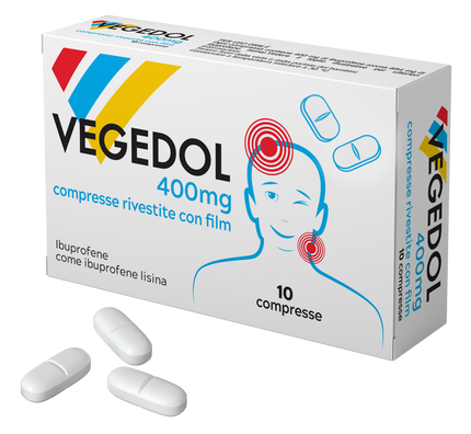 VEGEDOL 400 MG COMPRESSE RIVESTITE CON FILM 10 COMPRESSE IN BLISTER PVC/PVDC/AL