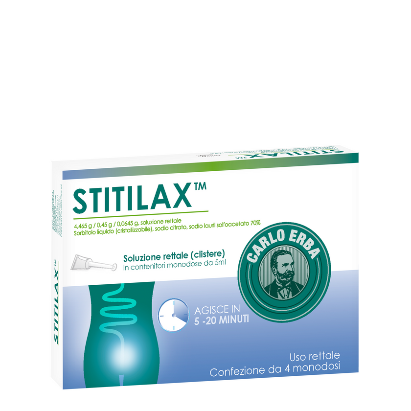 STITILAX 5 ML RECTAL SOLUTION 4 SINGLE-DOSE CONTAINERS IN LDPE