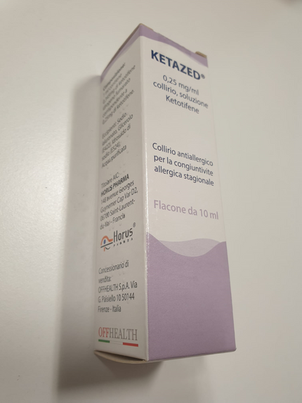 KETAZED 0,25 MG/ML COLLIRIO SOLUZIONE 1 FLACONE IN HDPE DA 10 ML CON CONTAGOCCE