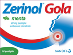 ZERINOL GOLA MENTA 20 MG PASTIGLIE 18 PASTIGLIE IN BLISTER PP/ALU