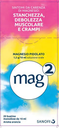 MAG 2 "1,5 G/10 ML SOLUZIONE ORALE" 20 BUSTINE MONODOSE IN PET/AL/PE DA 10 ML - Farmaspeed