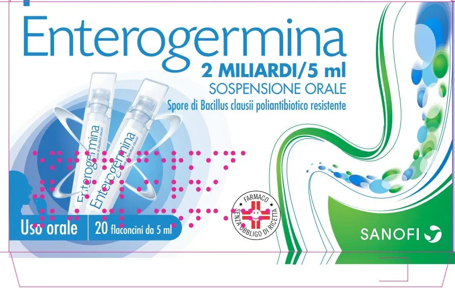 ENTEROGERMINA 2 MILIARDI/5 ML SOSPENSIONE ORALE 20 FLACONCINI 5 ML - Farmaspeed