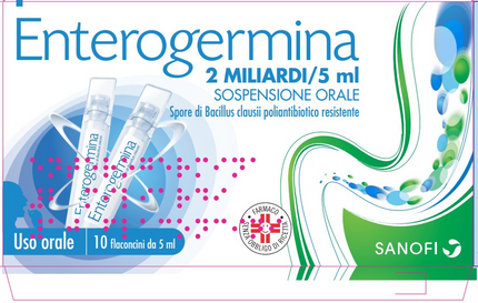 ENTEROGERMINA 2 MILIARDI/5 ML  SOSPENSIONE ORALE 10 FLACONCINI 5 ML