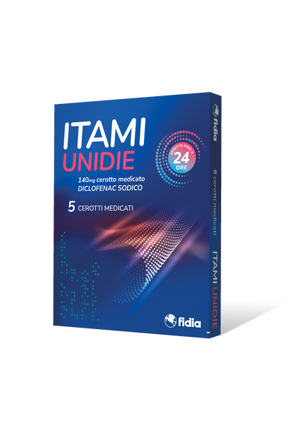 ITAMI UNIDIE 140 MG CEROTTO MEDICATO 5 CEROTTI IN BUSTINA CARTA/PE/AL/EAA