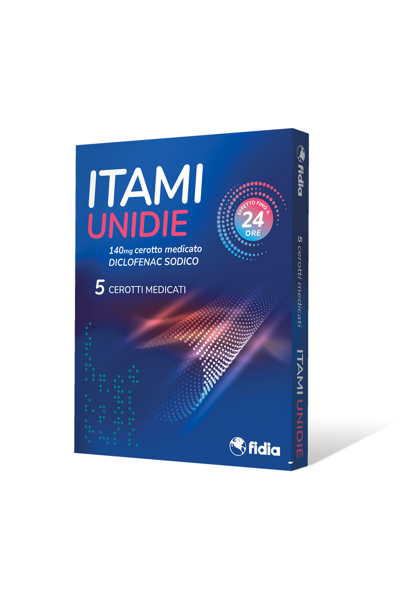 ITAMI UNIDIE 140 MG CEROTTO MEDICATO 5 CEROTTI IN BUSTINA CARTA/PE/AL/EAA