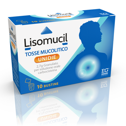 LISOMUCIL TOSSE MUC UNID 2,7G GRANULATO PER SOLUZIONE ORALE, 10 BUSTINE CARTA/AL/PE