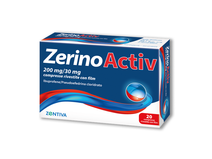 ZERINOACTIV 200MG/30MG COMPRESSE RIVESTITE CON FILM 20 COMPRESSE IN BLISTER PVC/PVDC/AL