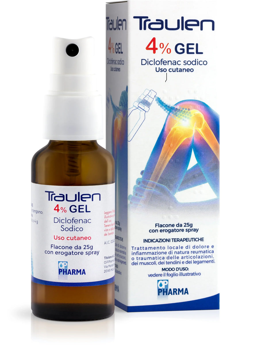 TRAULEN 4% GEL FLACONE CON EROGATORE DA 25 G - Farmaspeed