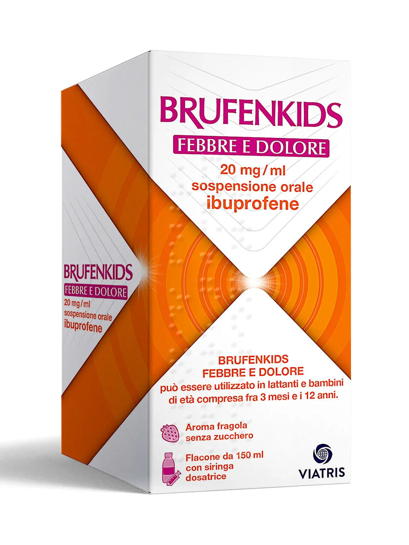 BRUFENKIDS FEB DOL 20 MG/ML SOSPENSIONE ORALE FLACONE DA 150 ML CON SIRINGA DOSATRICE - Farmaspeed