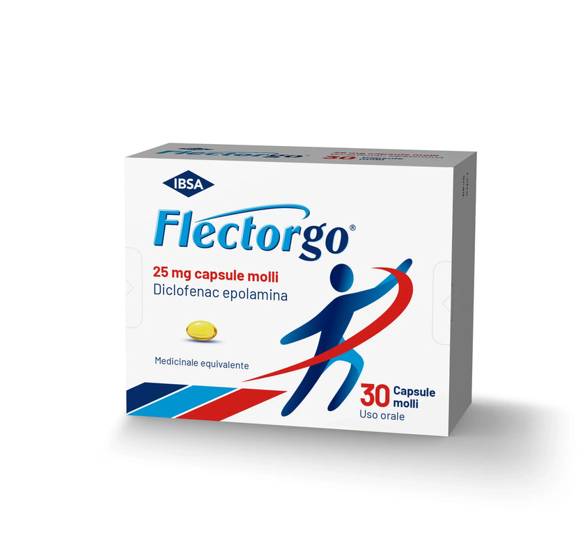 FLECTORGO 25 MG CAPSULE MOLLI 30 CAPSULE IN BLISTER PVC/PE/PVDC/AL - Farmaspeed