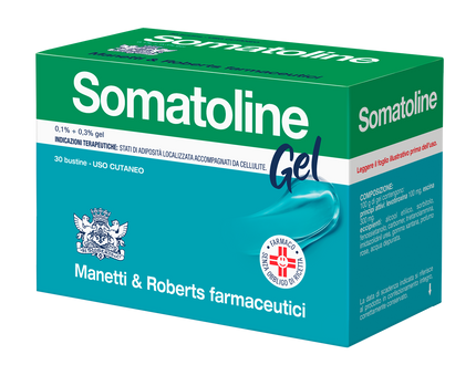 SOMATOLINE 0,1% + 0,3% GEL 30 BUSTINE IN CARTA/AL/PE DA 10 G