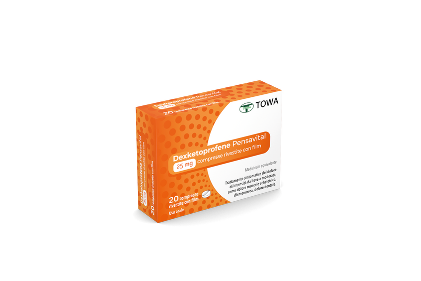 DEXKETOPROFENE PEN 25 MG COMPRESSE RIVESTITE CON FILM 20 COMPRESSE IN BLISTER PVC-PVDC/AL