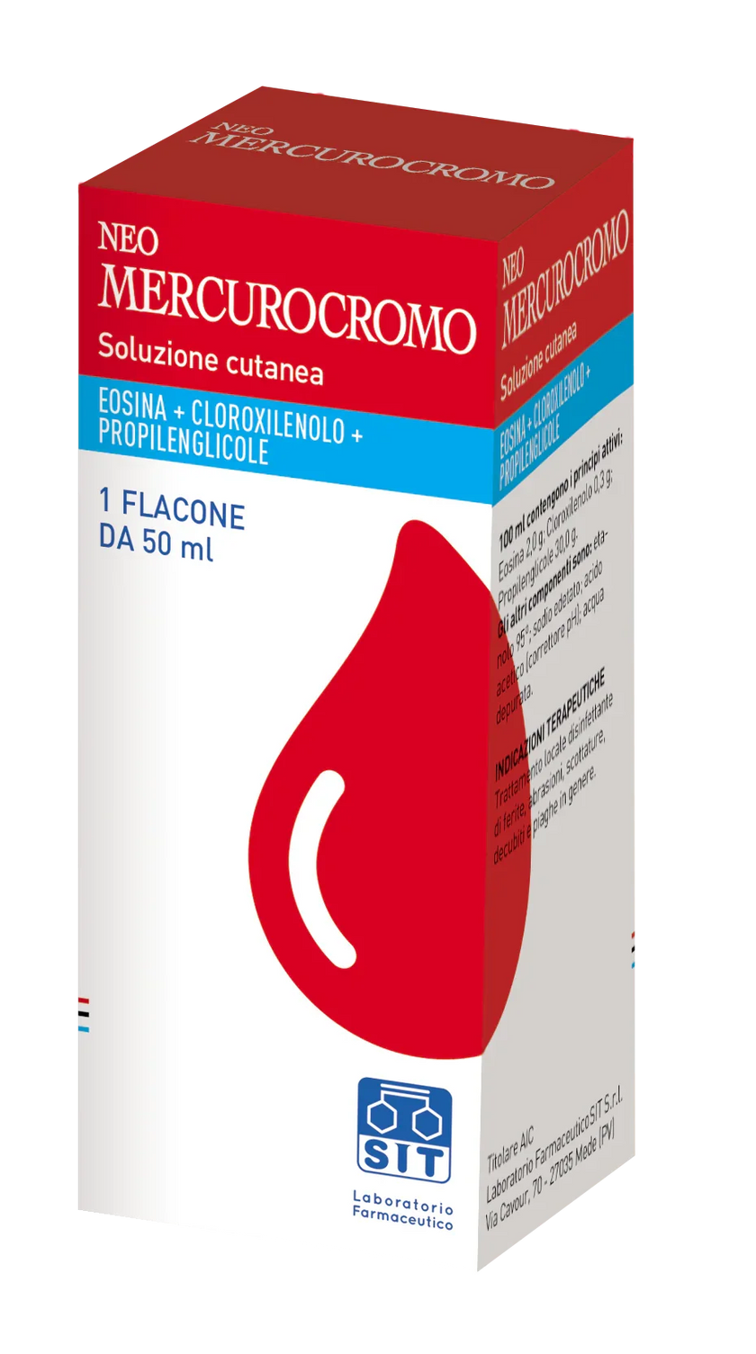 NEOMERCUROCROMO SOLUZIONE CUTANEA 1 FLACONE 50 ML - Farmaspeed