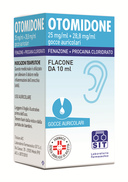 OTOMIDONE 25 MG/ML + 28,8 MG/ML GOCCE AURICOLARI FLACONE DA 10 ML