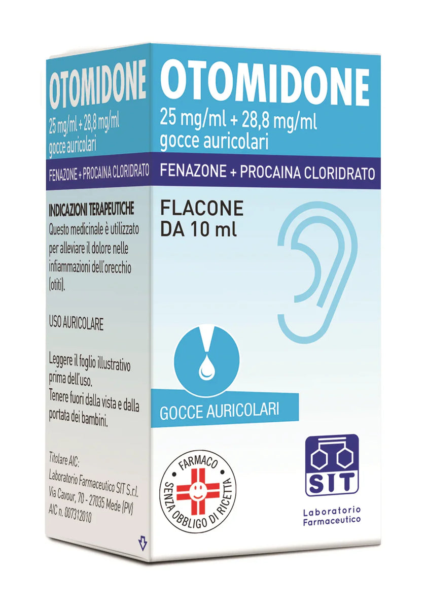 OTOMIDONE 25 MG/ML + 28,8 MG/ML GOCCE AURICOLARI FLACONE DA 10 ML - Farmaspeed