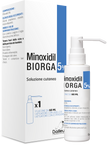 MINOXIDIL BIORGA 5% SOLUZIONE CUTANEA 1 FLACONE HDPE 60 ML CON POMPA SPRAY E APPLICATORE