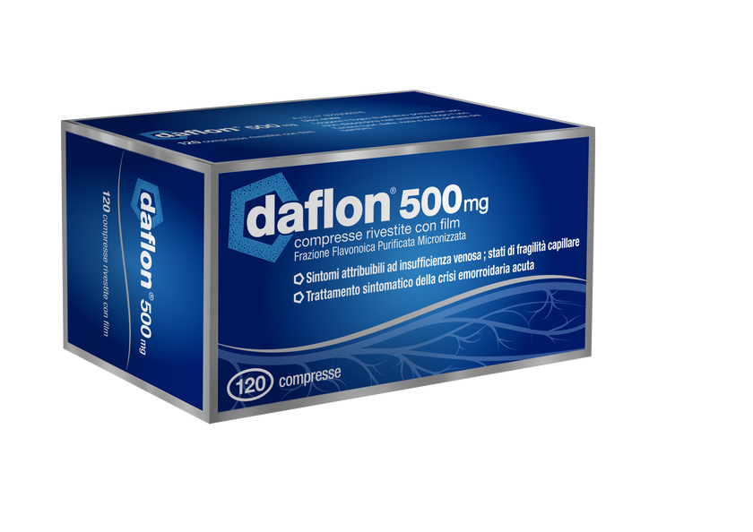 DAFLON 500 MG FILM-COATED TABLETS 120 TABLETS IN PVC/AL BLISTER