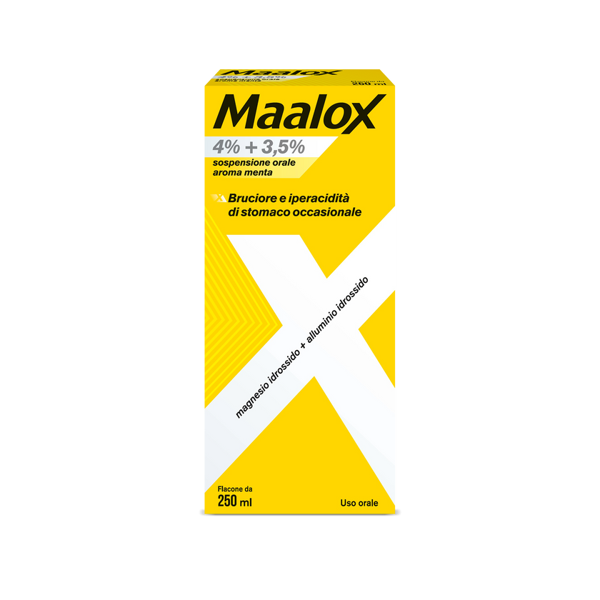 MAALOX 4% + 3,5% SOSPENSIONE ORALE AROMA MENTA FLACONE IN PET DA 250 ML
