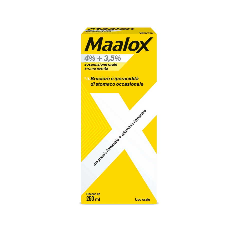 MAALOX 4% + 3,5% SOSPENSIONE ORALE AROMA MENTA FLACONE IN PET DA 250 ML - Farmaspeed
