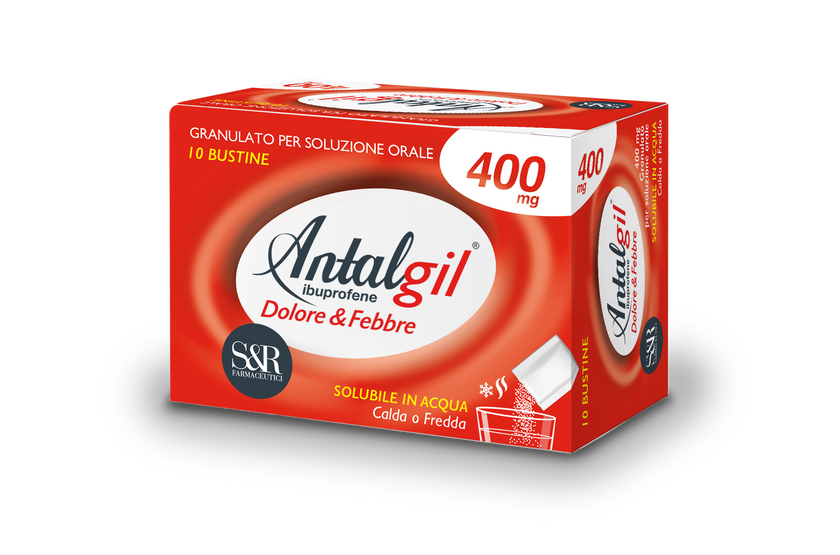 ANTALGIL DOLORE E FEBBRE 400 MG GRANULATO PER SOLUZIONE ORALE 10 BUSTINE MONODOSE IN PAP/PE/AL/SURLYN
