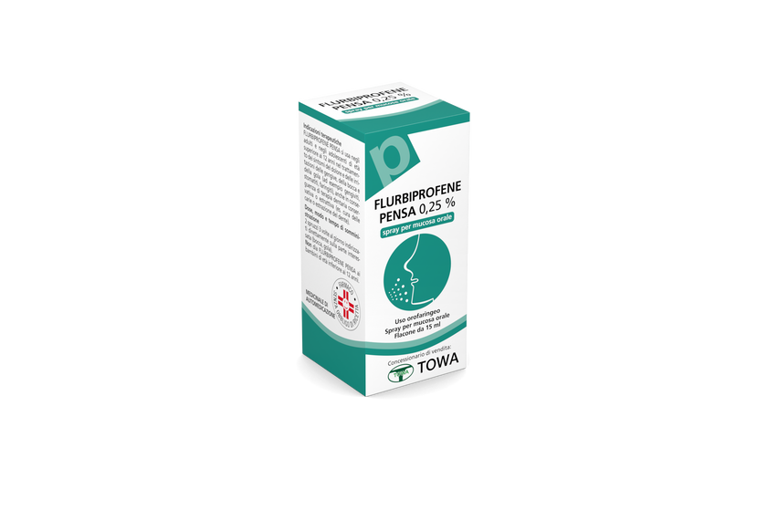 FLURBIPROFENE PE 0,25% SPRAY PER MUCOSA ORALE 1 FLACONE IN VETRO DA 15 ML