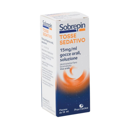 SOBREPIN TOSSE SED 15 MG/ML GOCCE ORALI SOLUZIONE 1 FLACONE IN VETRO DA 19 ML CON CHIUSURA A PROVA DI BAMBINO