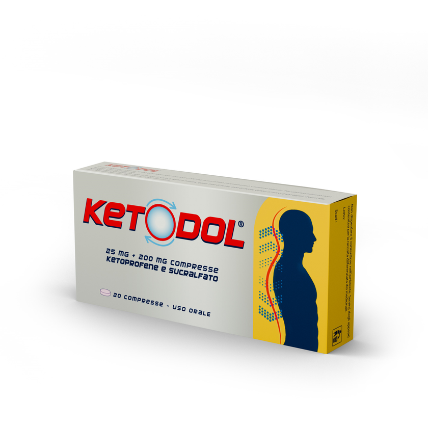 KETODOL 25 MG + 200 MG COMPRESSE 20 COMPRESSE