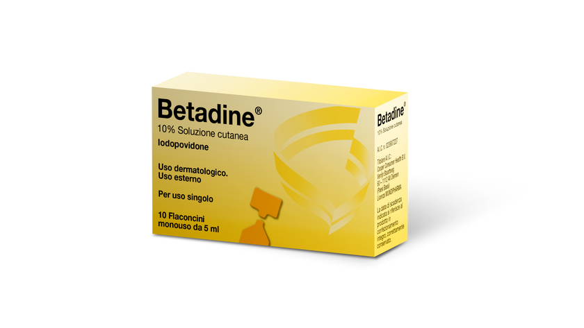 BETADINE 10% SOLUZIONE CUTANEA 10 FLACONCINI MONOUSO IN HDPE DA 5ML