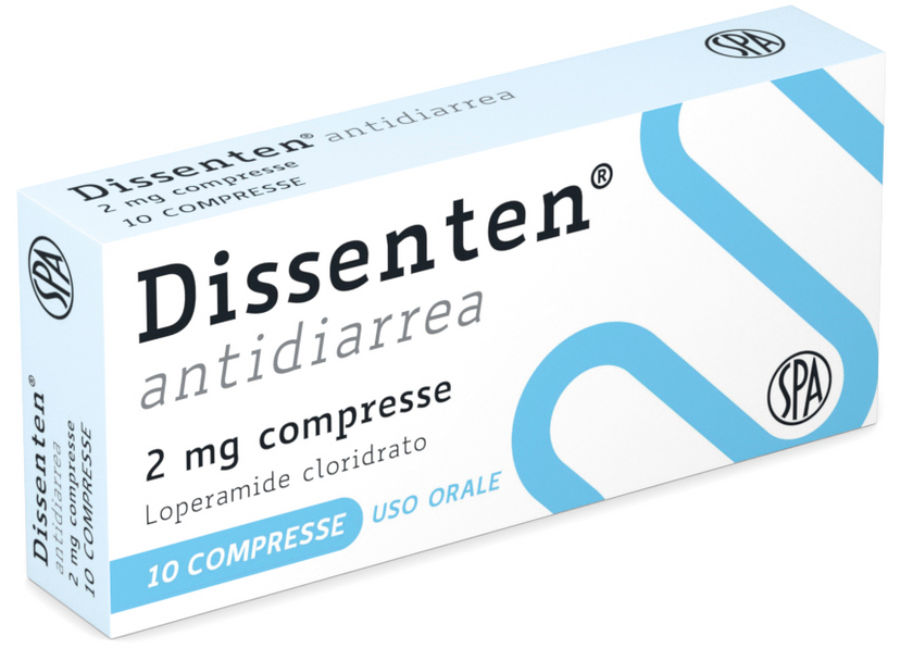 DISSENTEN ANTIDIARRHEA 2 MG TABLETS 10 TABLETS IN PVC/AL BLISTER