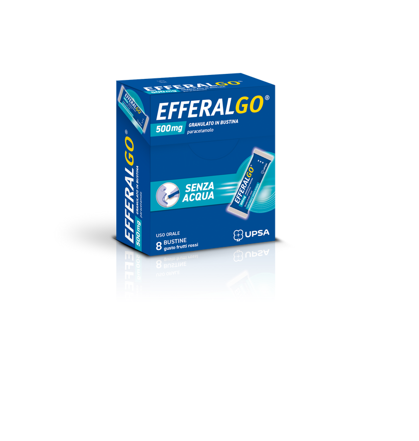 EFFERALGO 500 MG GRANULATO IN BUSTINA GUSTO FRUTTI ROSSI 8 BUSTINE IN PES/AL/PE