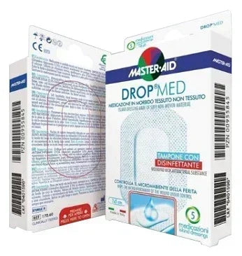 MEDICAZIONE COMPRESSA AUTOADESIVA DERMOATTIVA IPOALLERGENICA AERATA MASTER-AID DROP MED 10,5X30 3 PEZZI - Farmaspeed