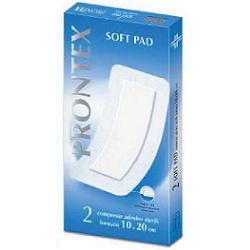 GARZA COMPRESSA PRONTEX SOFT PAD AUTOADESIVA 10X20CM 2 PEZZI - Farmaspeed