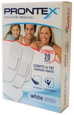 CEROTTO PRONTEX WHITE STRIPS IN TESSUTO NON TESSUTO BIANCO STERILE 3 FORMATI 20 PEZZI - Farmaspeed