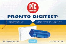 PIC DIGITEST GAUGE 28 FINGERPRINT LANCETS 25 PIECES + 25 ABSORBENT SWABS