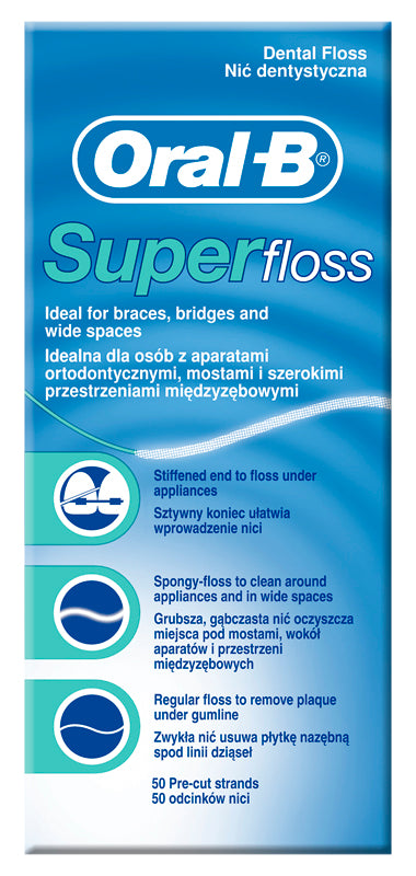ORALB SUPERFLOSS FILO INTERDENTALE 50 FILI