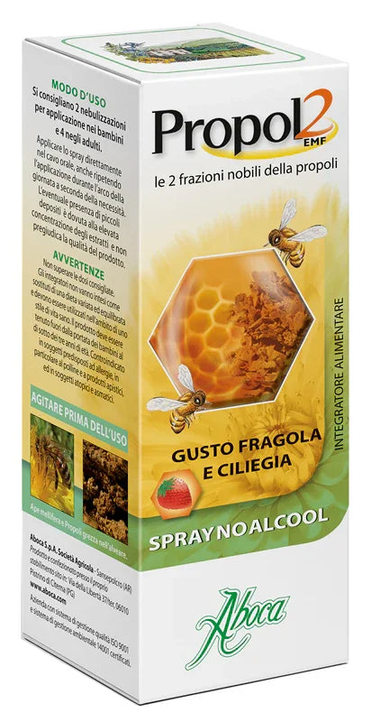 PROPOL2 EMF SPRAY NO ALCOOL FRAGOLA E CILIEGIA 30 ML - Farmaspeed