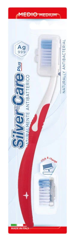 SILVERCARE PLUS SPAZZOLINO MEDIO + RICAMBIO - Farmaspeed