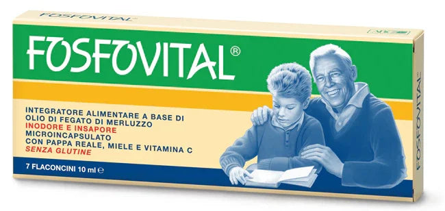 FOSFOVITAL OLIO FEGATO DI MERLUZZO 7 FLACONCINI - Farmaspeed