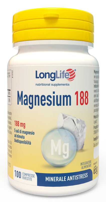 LONGLIFE MAGNESIUM 188 100 COATED TABLETS OF 6.5 G