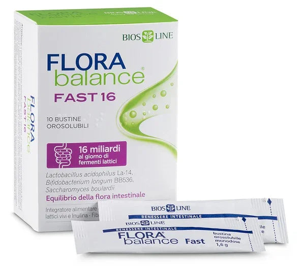 BIOSLINE FLORABALANCE FAST 10 BUSTINE OROSOLUBILI - Farmaspeed