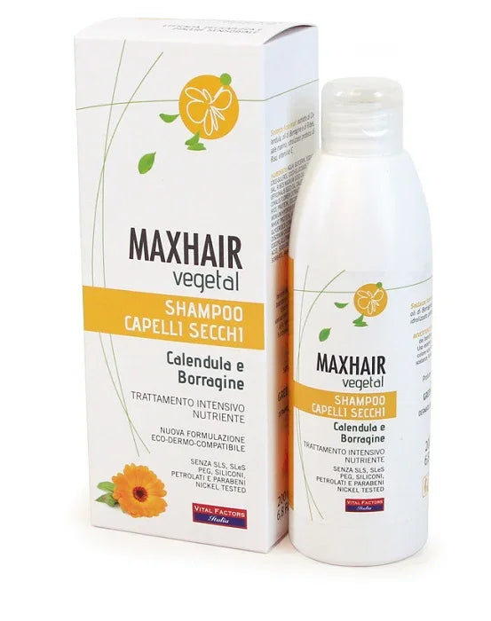 MAXHAIR VEGETAL SHAMPOO CAPELLI SECCHI 200 ML - Farmaspeed