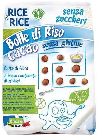 RICE&RICE BOLLE DI RISO AL CACAO 150 G SENZA LIEVITO - Farmaspeed