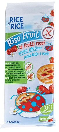 RICE&RICE RISO FRUIT FRUTTI ROSSI 6 X 33 G SENZA UOVA