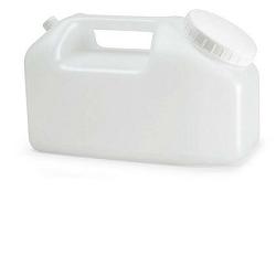 TANK CONTAINER FOR URINE COLLECTION 24 HOURS, IN TRANSPARENT POLYETHYLENE + SCREW CAP WITH GRADUATED SCALE FROM 500 TO 2500ML