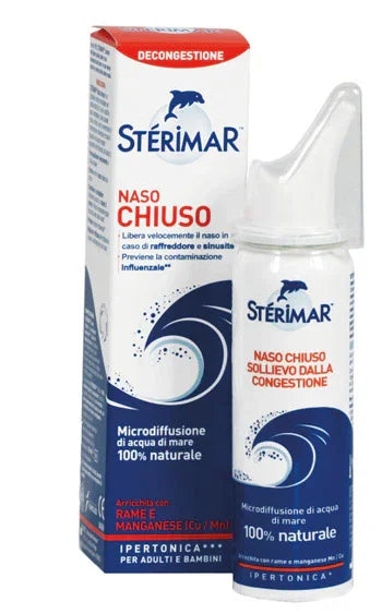 STERIMAR IPERTONICO NASO CHIUSO RAME E MANGANESE SPRAY 50 ML - Farmaspeed