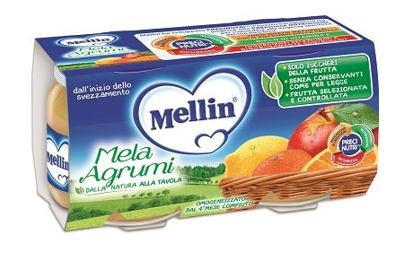 MELLIN OMOGENEIZZATO MELA AGRUMI 100 G 2 PEZZI