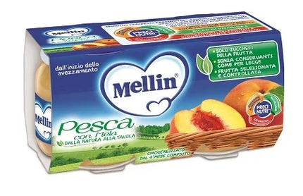 MELLIN OMOGENEIZZATO PESCA MELA 100 G 2 PEZZI - Farmaspeed